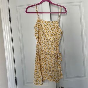 Yellow floral dress